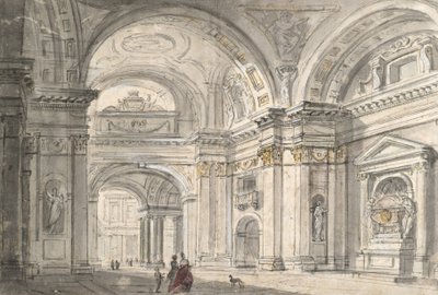 View of Church Interior by Charles Michel Ange Challe